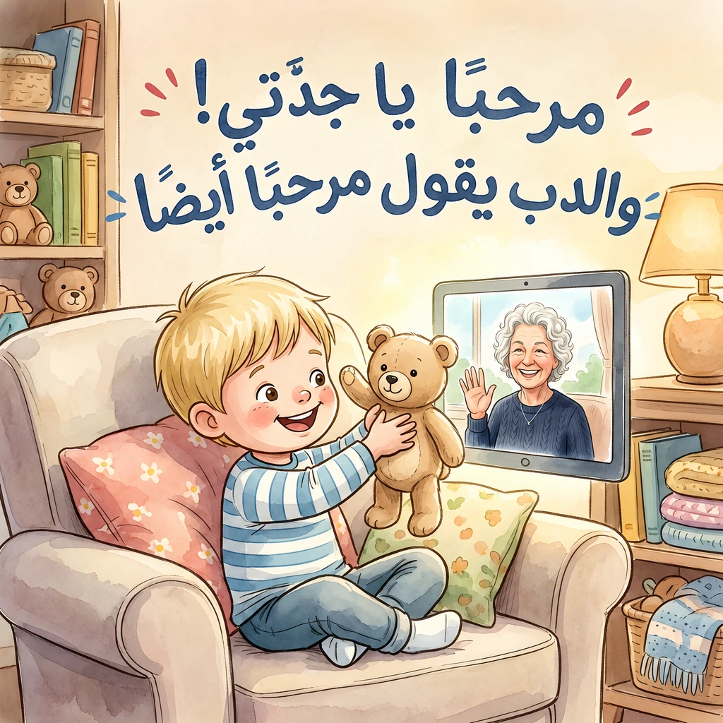 غلاف مرحبًا يا جدّتي! والدب يقول مرحبًا أيضًا