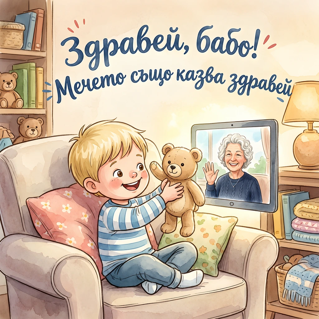 Корица на Здравей, бабо! Мечето също казва здравей