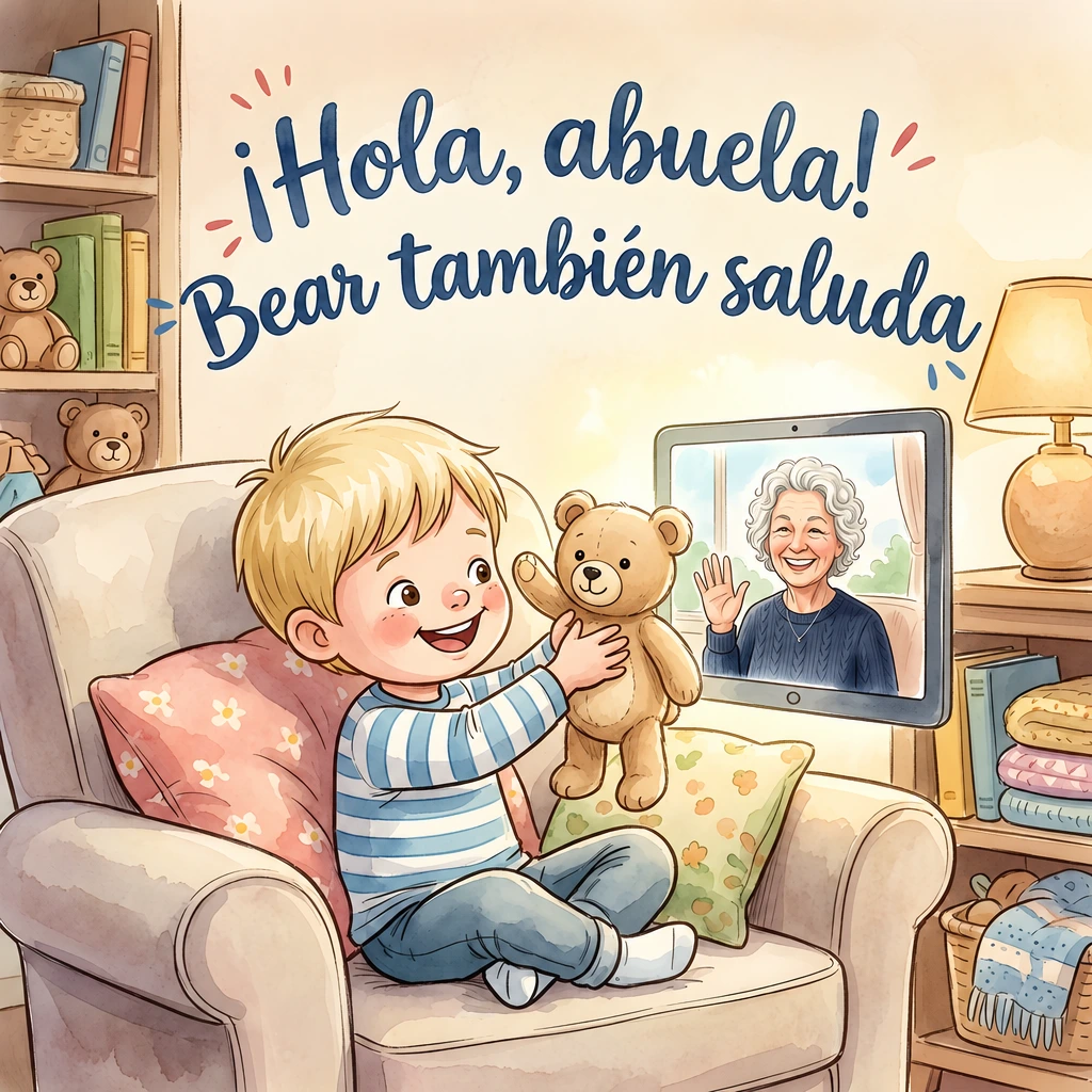 Portada de ¡Hola, abuela! Bear también saluda