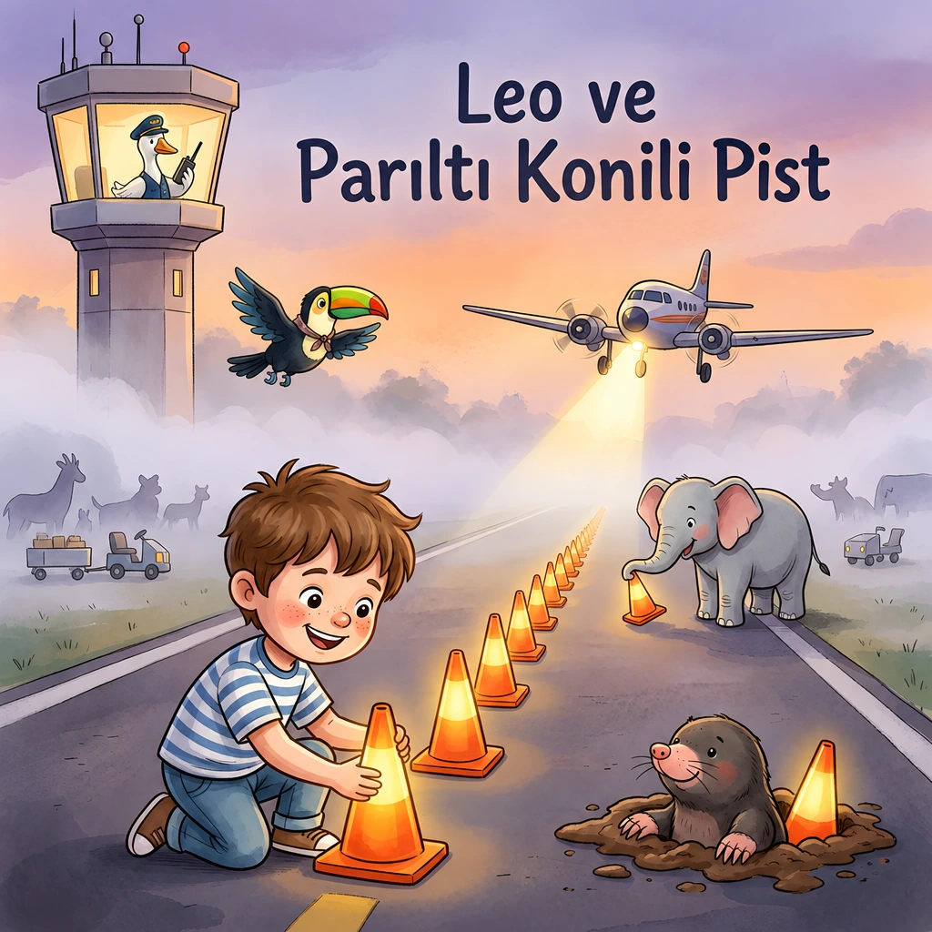 Leo ve Parıltı Konili Pist adlı kitabın kapağı