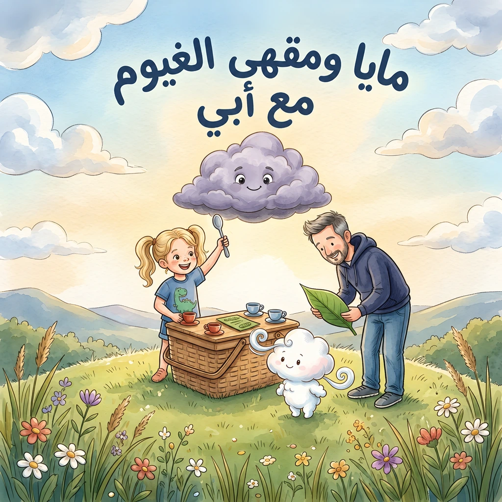 غلاف مايا ومقهى الغيوم مع أبي
