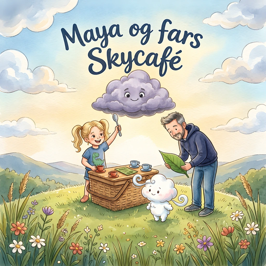 Omslaget til Maya og fars Skycafé